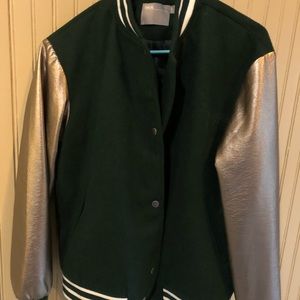ASOS Dark Green Varsity Jacket